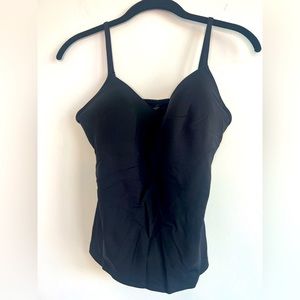 New York & Company Intimates Black Tank Top w/ Built in Padded Bra Size Medium